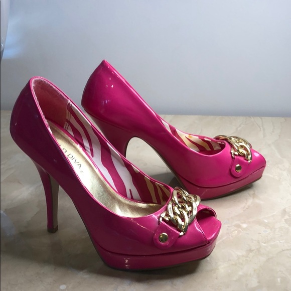 Wild Diva pump open toes pink babies high heel - Picture 5 of 8